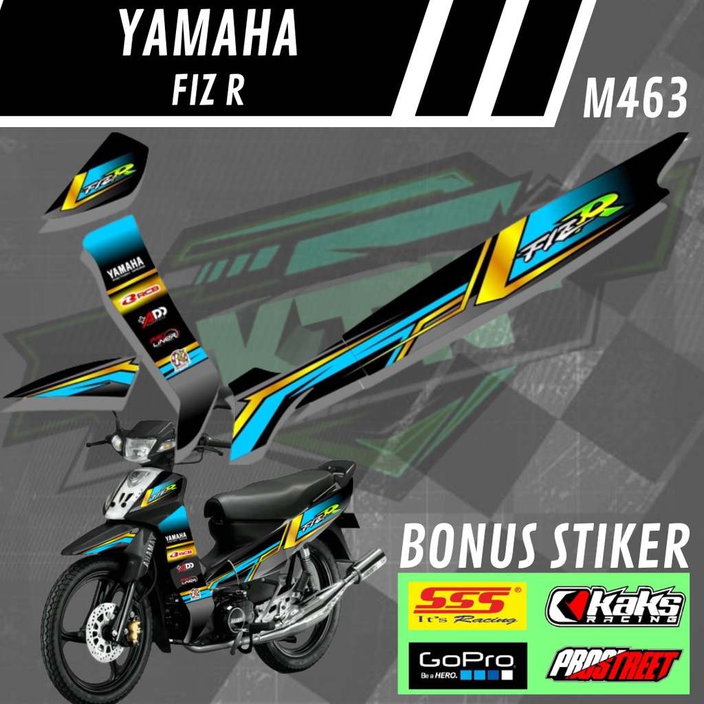 Lis Stiker Striping Variasi Aksesoris Motor Yamaha Fiz R M463 List Sticker Pelindung Bodi Decal Semi