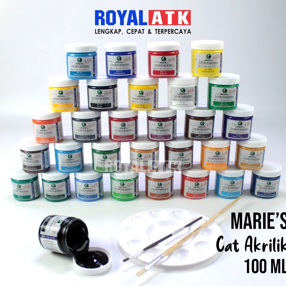 

➺Ready Stock❉☈ HT0B9 Maries Acrylic Paint / Cat Akrilik Maries 100ml V95 ➮Best Product