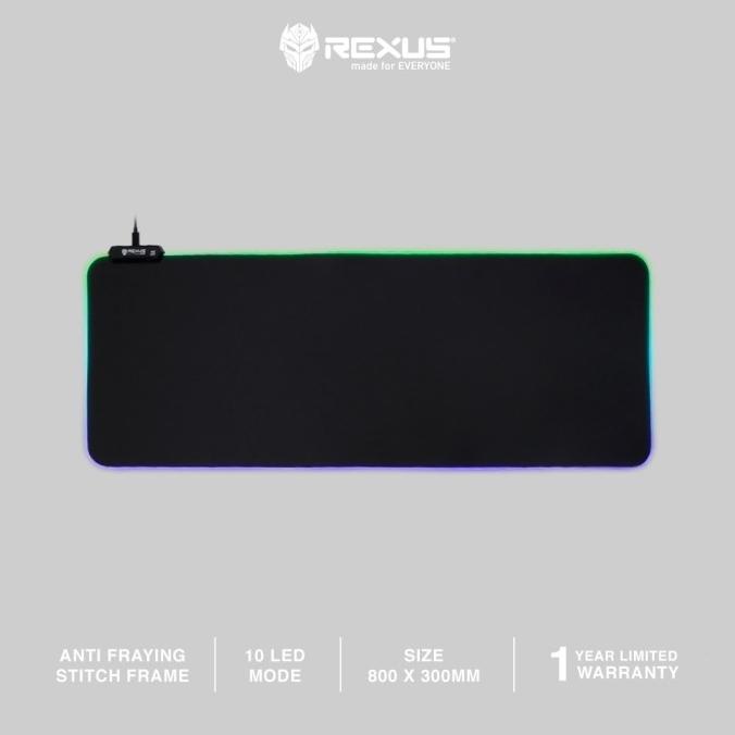 Rexus Mousepad Gaming RGB Kvlar TR3 Speed XL
