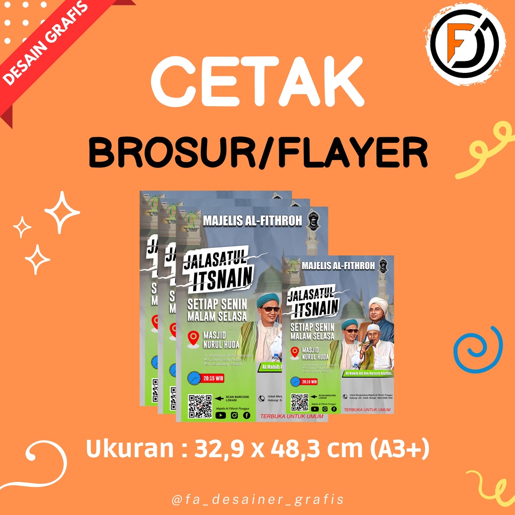 

Cetak BROSUR/FLAYER A3+ / A4 ( 1 SISI ) | Sekolah | Majelis | Restoran | Murah