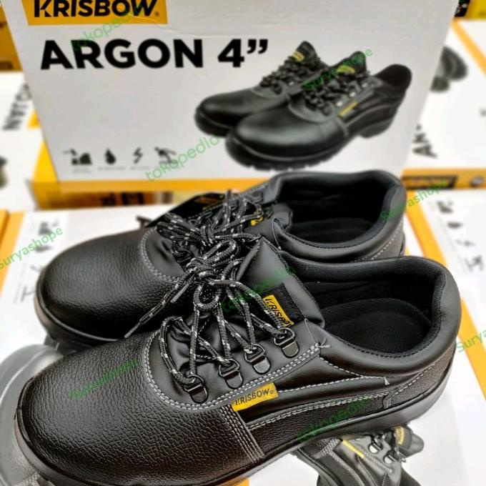 Sepatu pengaman KRISBOW SAFETY SHOES ARROW 4 INCH sepatu sefty- Hitam