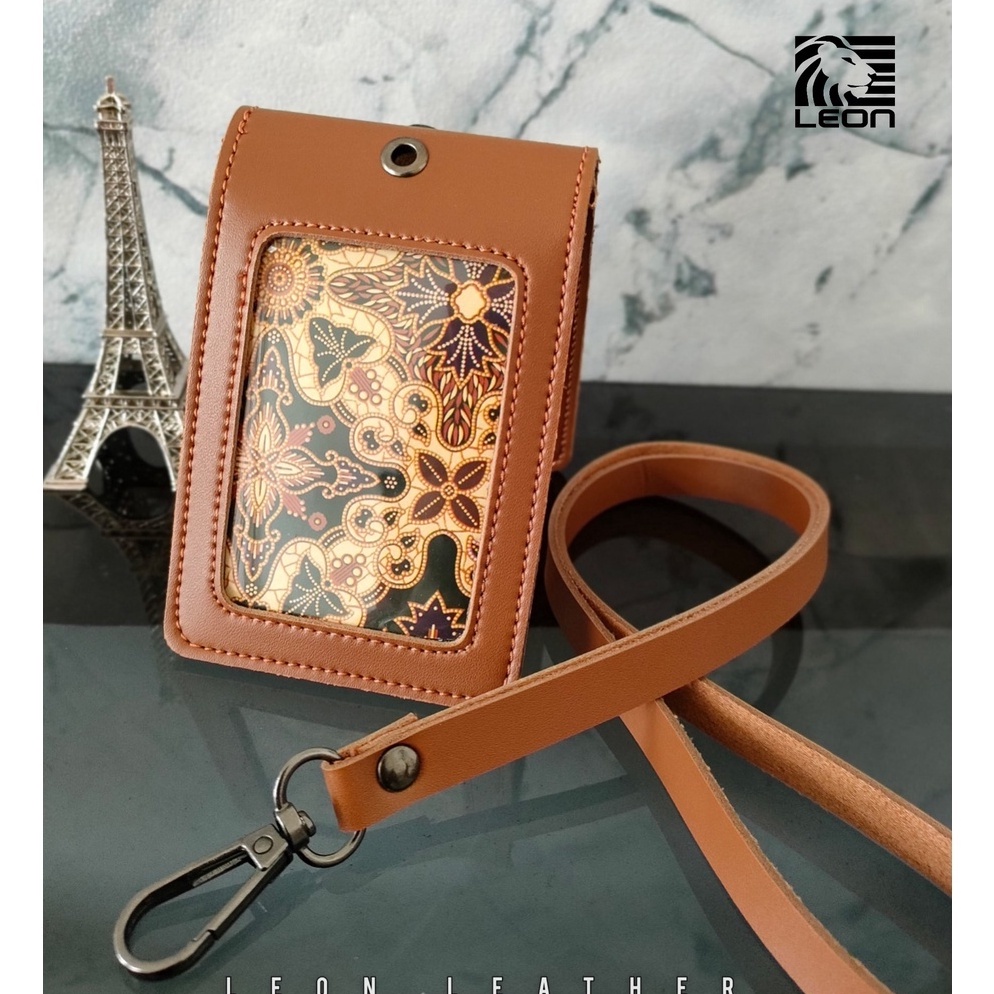 

91 Lanyard ID Card Holder Name Tag Kulit Dua Sisi Bolak Balik Mika Name Tag Flip Maghnet Termurah Berkualitas NTS031 4972