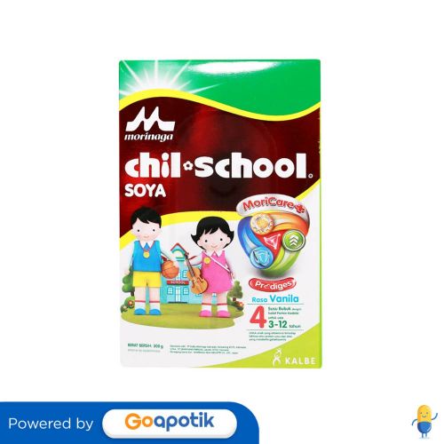 

Morinaga Chil School Soya Usia 3-12 Tahun Rasa Vanila 300 Gram Dus