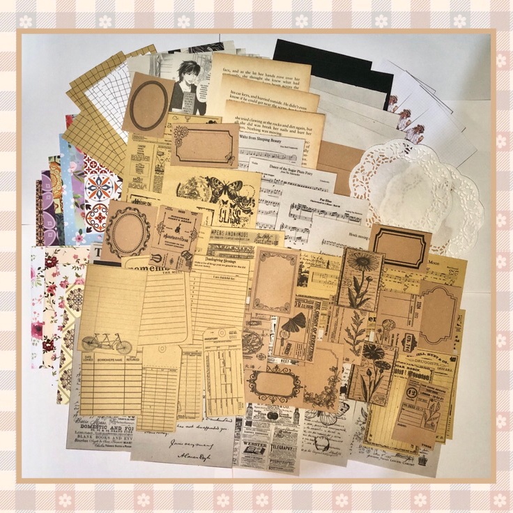 

☈Terkini❁ CIRNP journal paper Kit 100pcs Vintage old Journal Series E58 Terlaku.