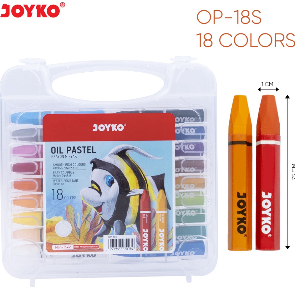 

Terlaris✲ GHINP crayon JOYKO 18 warna/oil pastel krayon minyak JOYKO N82 Super Promo