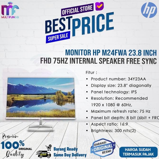 Monitor HP M24fwa 23.8 inch FHD 75Hz Internal Speaker Free Sync