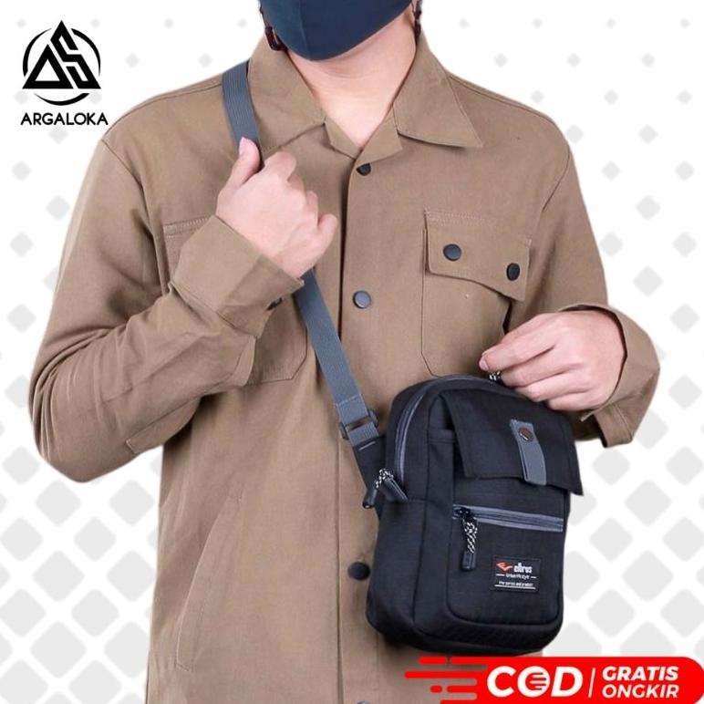 WAS837 ARGL Tas Selempang Kecil Pria Mini Sling Bag Cowok Distro Premium Original ***