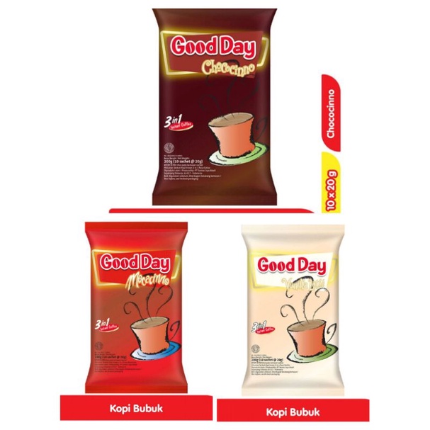 

GOOD DAY PACK ISI 10 X 25G mocacino vanila late chococino