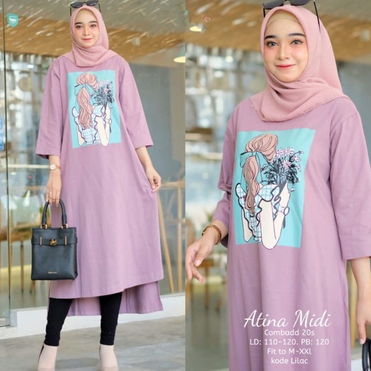 ➯Super Sale➤ JNKLV MIDI DRESS BAHAN COMBED UKURAN XL XXL MIDI DRESS MUSLIM MIDI DRES KOREA GAMIS TER