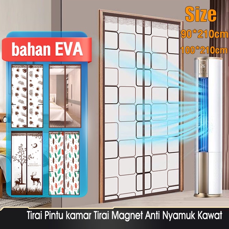 Tirai anti nyamuk PVC Tirai Magnet Elegan bahan plastik PVC 90x210cm/ 100x210cmTirai Pintu kamar Tir
