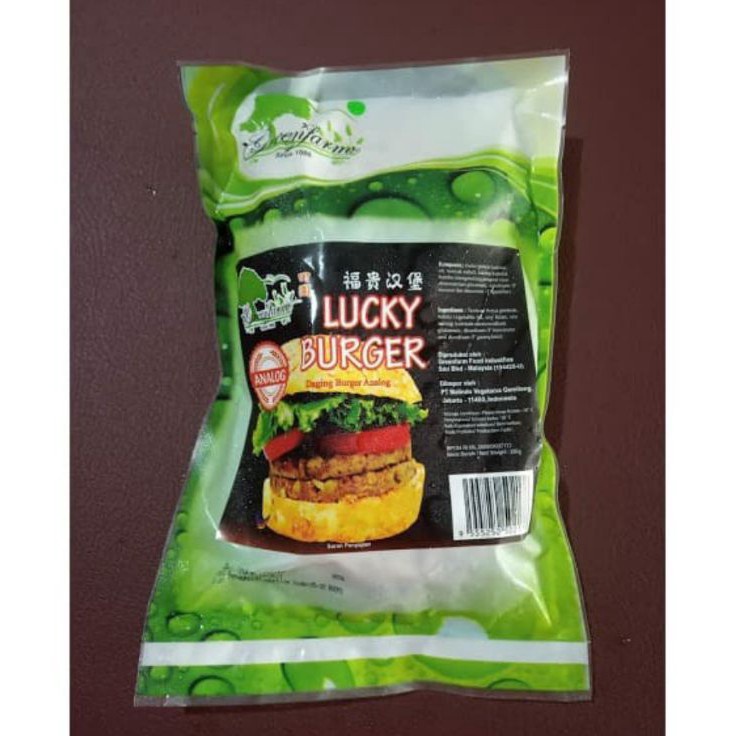 

✬Grosir Y80SG vegetarian greenfarm lucky Bbrger chicken 8 pcs / daging analog C41 ✾Ready Stock