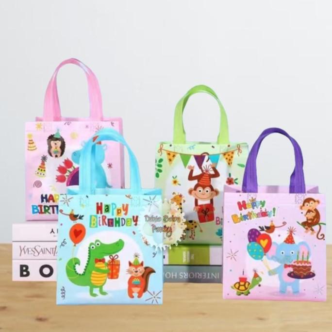 

] Tas Souvenir Ulang Tahun Anak / Goodie Bag / Tas Ulang Tahun Animal-S
