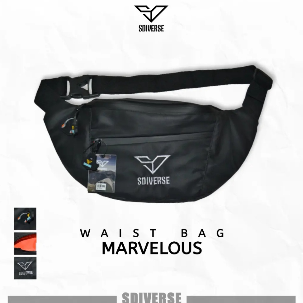 54 SDIVERSE Waistbag Marvelous - Tas Selempang Waterproof Pria Anti Air Model Baru ⌒