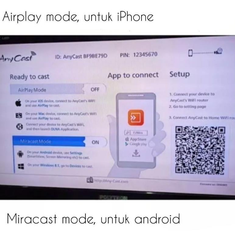 Terlaris Paket Untuk Menyambungkan Hp Ke Tv Tabung / Anycast Dongle / Anycast Tv Alat Untuk Menyambu
