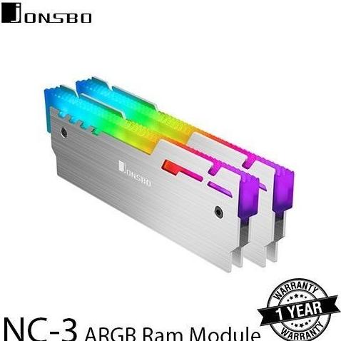 JONSBO NC-3 ARGB Ram Module Heatsink - 1 pack isi 2 Heatsink