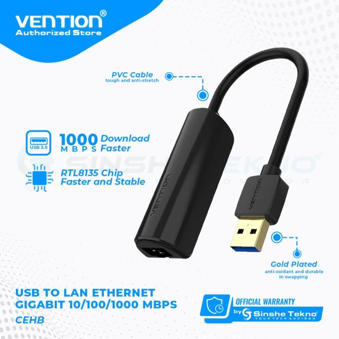 Vention USB to LAN Rj45 Ethernet Adapter High Speed For Mac Windows