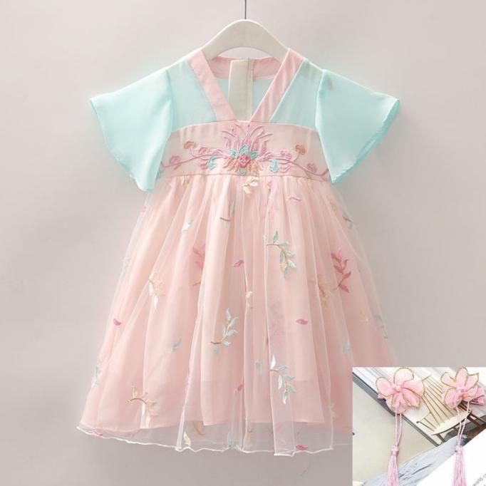 dress hanbok anak perempuan / Baju adat korea china /hanfu anak import