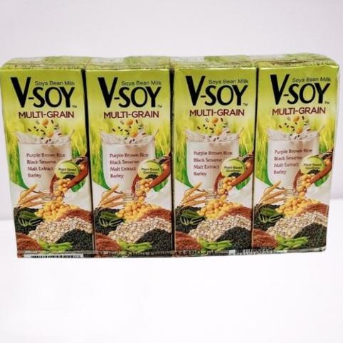 

:::::::] Vsoy Milk Susu Kedelai Multi grain 200ml v-soy multi grain 4packx200ml