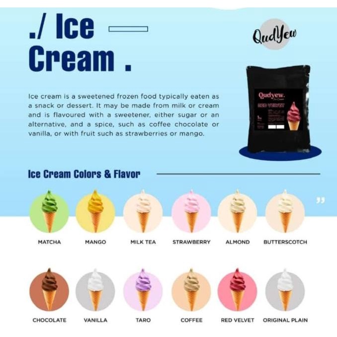 

*#*#*#] qudyew bubuk ice cream vanilla 1kg bubuk es krim qudyew 1kg ANEKA RASA