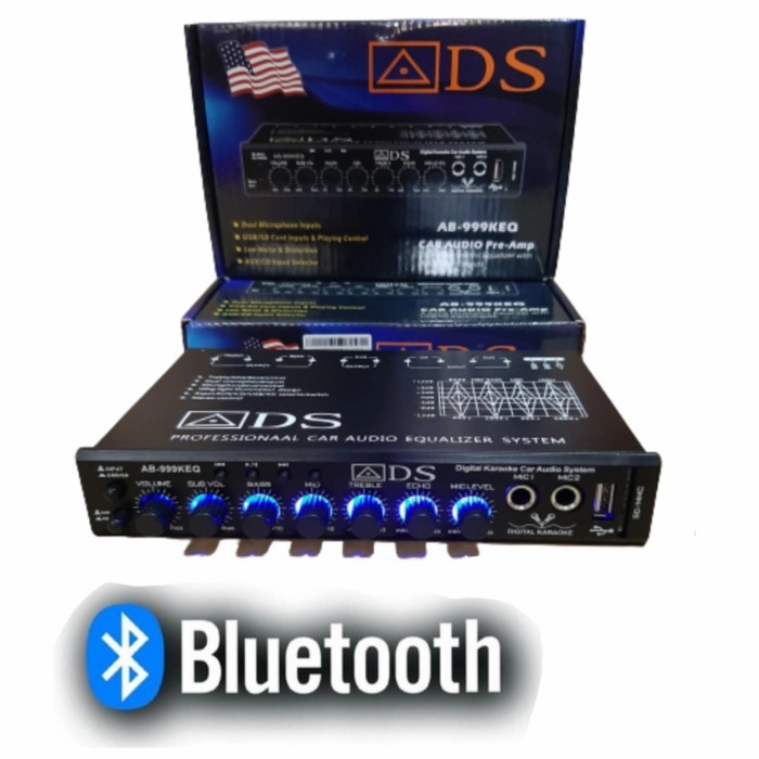 Best Seller Parametrik Audio Mobil Equalizer Bluetooth Karoke Ads Ab-999Keq