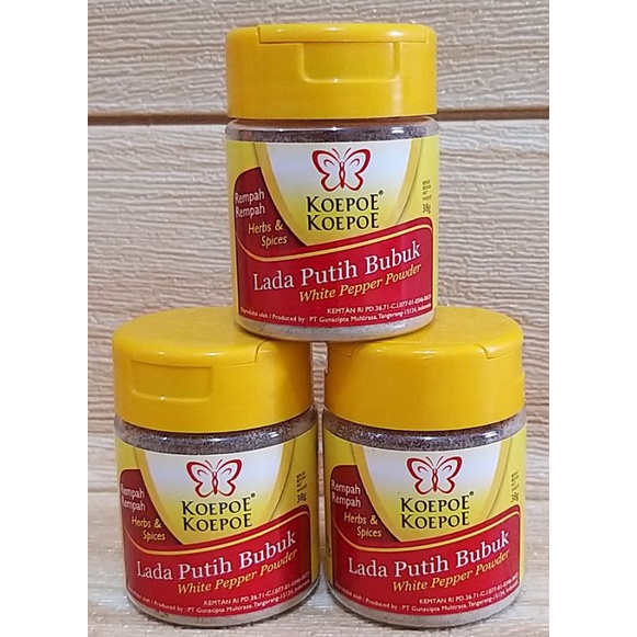 

✔MURAH Koepoe Lada Putih Bubuk 38gr / Merica Bubuk / Kupu Kupu