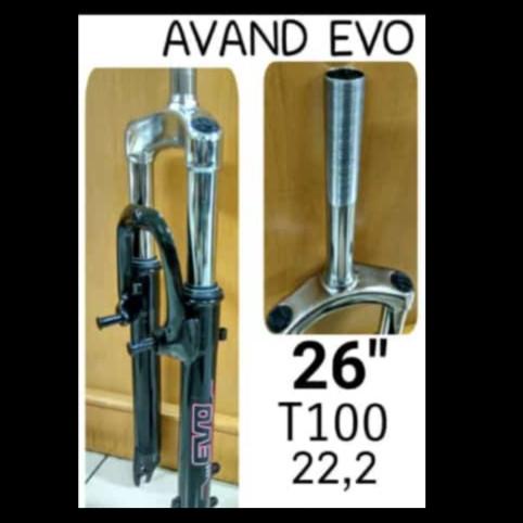 Garpu Fork Sepeda MTB UNITED EVO 26" Inch Standar Suspensi Shock-Hitam