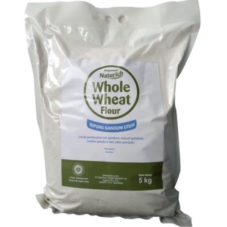 

Murah.. BOGASARI NATURICH WHOLE WHEAT FLOUR 5 kg 60