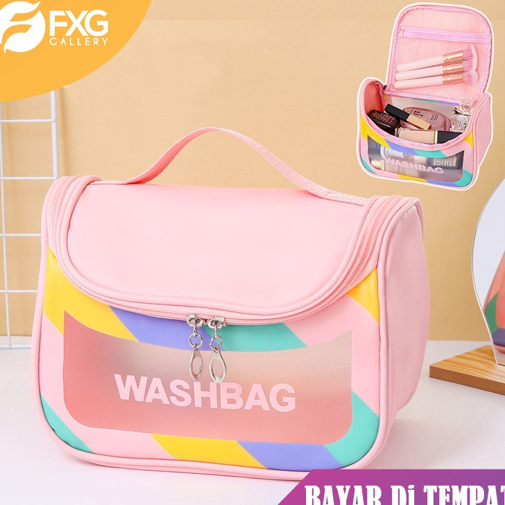 ☊Diskon✯ KKYC8 FXG - Tas Kosmetik Travel Premium WashBag Transparan Anti Air Pounch Make UP TK08 D78