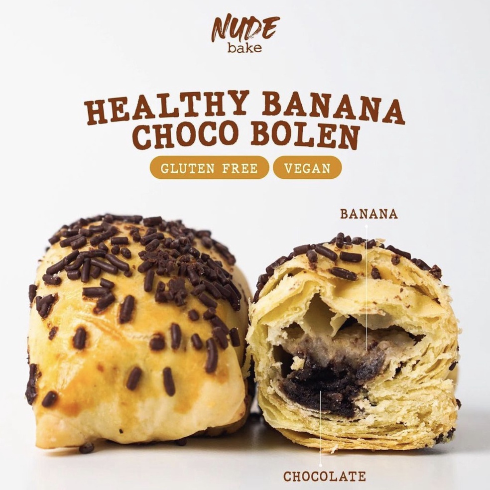 

Terkini 2 pcs Low Cal Vegan Bolen Pisang Coklat | NUDE Pastry Kue Kering Sehat & Rendah Kalori 72