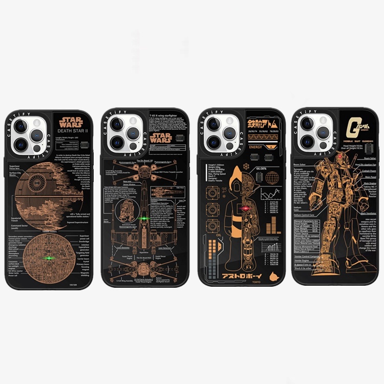 ✜❍▲Circuit board CASETiFY Astroboy GUNDAM Case For iPhone 15 14Pro 11 12 13 Pro Max Planet Spacecraf
