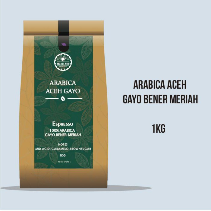 

Biji Kopi 100% Arabica ACEH GAYO Roasted Commercial 1kg - ESPRESSO