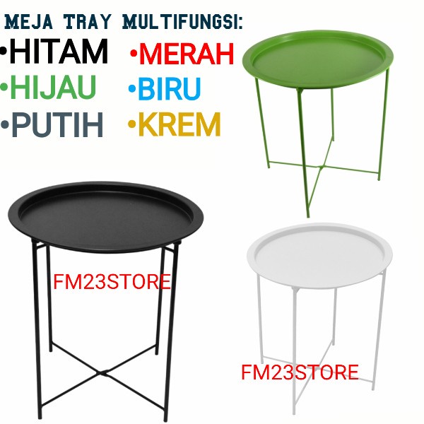 Best Seller Soleil Meja Dan Tray/Meja Teras/Meja Cafe/Meja Taman/Meja Outdoor-Besi