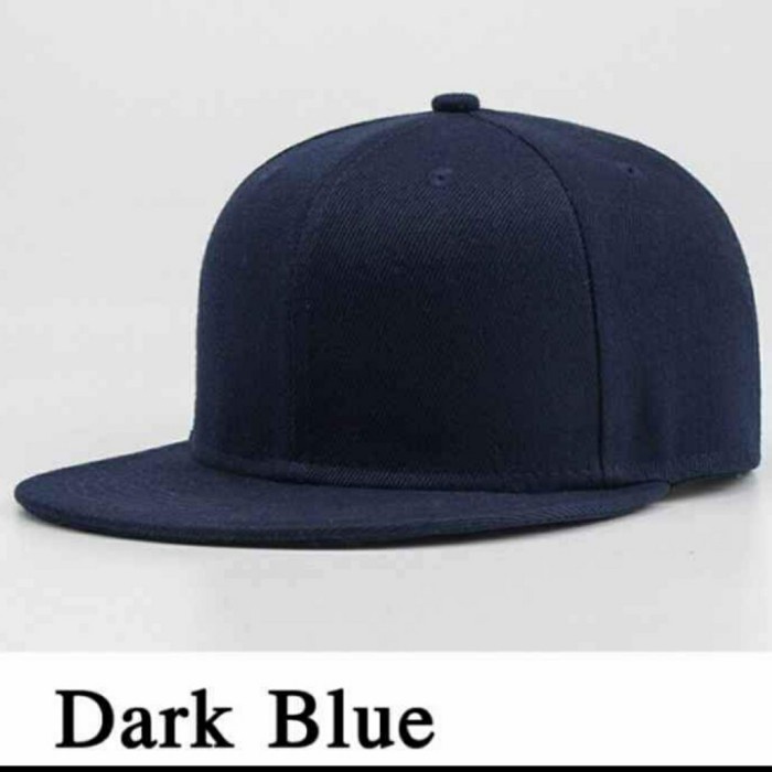 Topi Topi Pria Distro Original Snapback Hip Hop Polos Berkualiatas COD - Dark Blue(G1R1) Topitopi ba