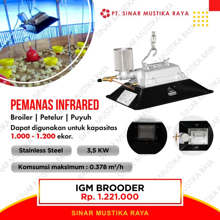 Terlaris Igm Heater Brooder - Pemanas Kandang Ayam Infrared Gasolec Variant