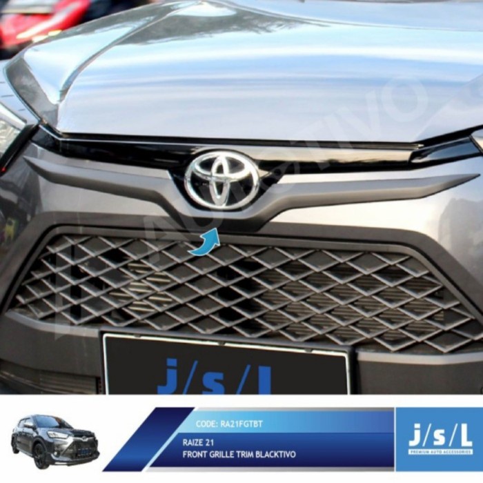 Jsl Front Grille Trim Toyota Raize / List Grill Depan Black/Chrome