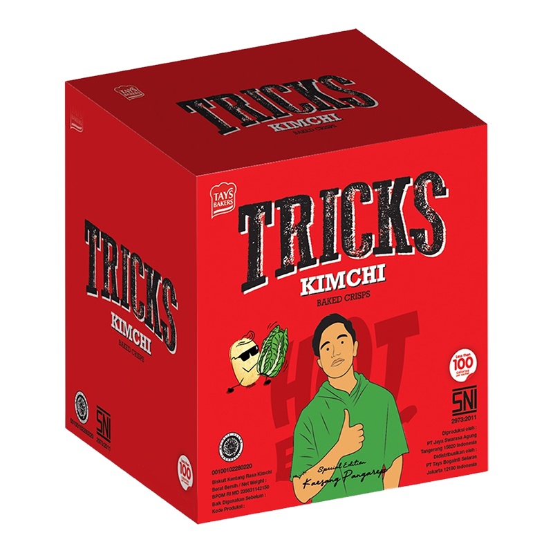 

TRICKS Potato Baked Crisps Biskuit Kentang Kimchi 4 x 12 g
