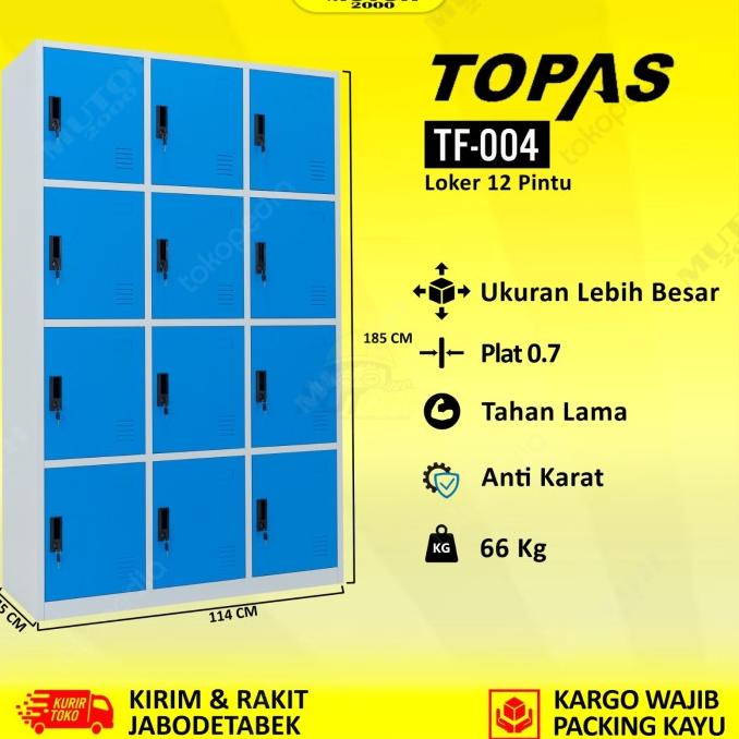 

Big Sale Topas Tf-004 Loker Besi 12 Pintu Masuk Helm Locker 12 Doors Helm In Limited Edition
