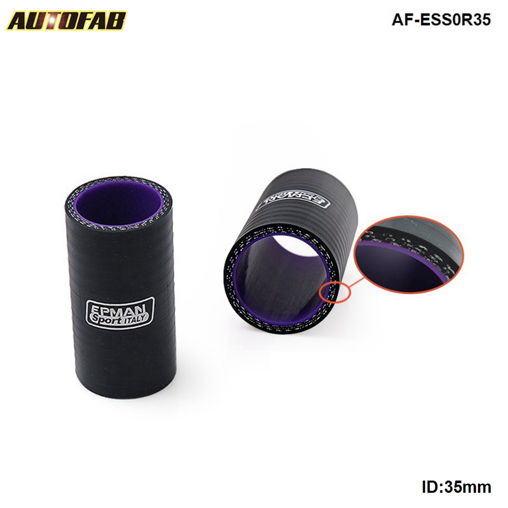 Straight Silicone Hose 1.38" 35mm  Intercooler Coupler Tube Pipe Black For Honda S2000 AP1 F20C F22C