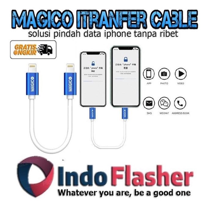 Magico iTransfer Cable Kabel Pindah Data iPhone Tanpa PC