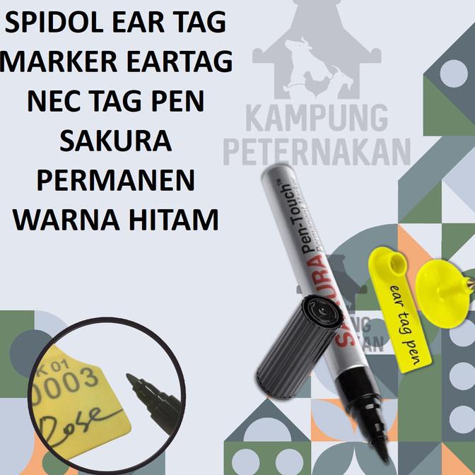 

(:(:(:(] Spidol Ear Tag Marker Eartag Nec Tag Pen Sakura Permanen Warna Hitam