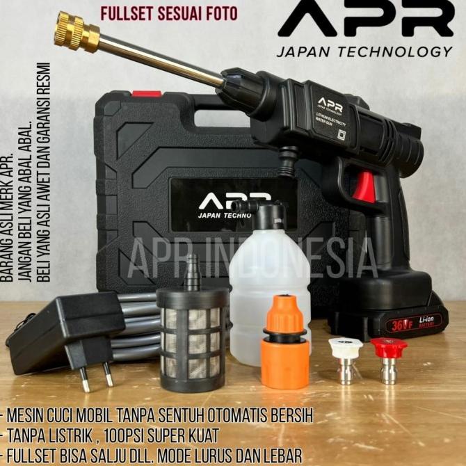 Mesin cuci motor mobil APR JAPAN A10 2BATERAI JET CLEANER cordless