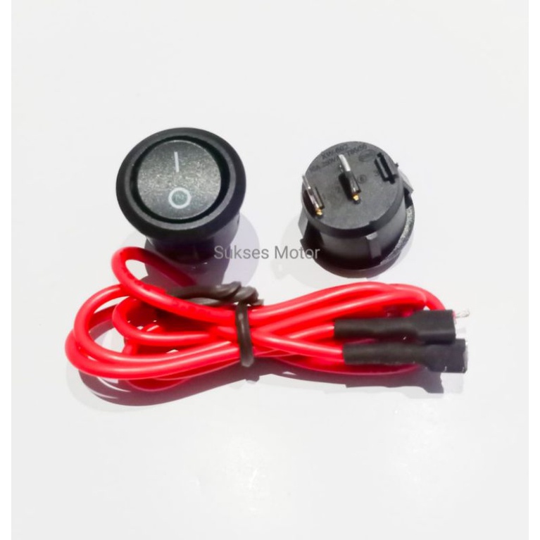 SAKLAR BULAT ON / OFF KECIL KAKI 2 KABEL