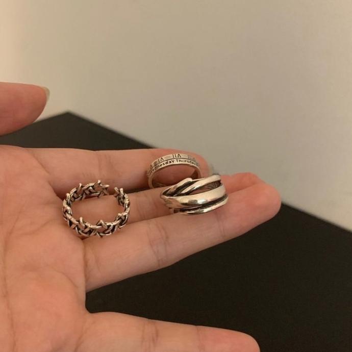 Zac Ring 3 In 1 | Cincin Pria | Cincin Set | Cincin Wanita | Korea