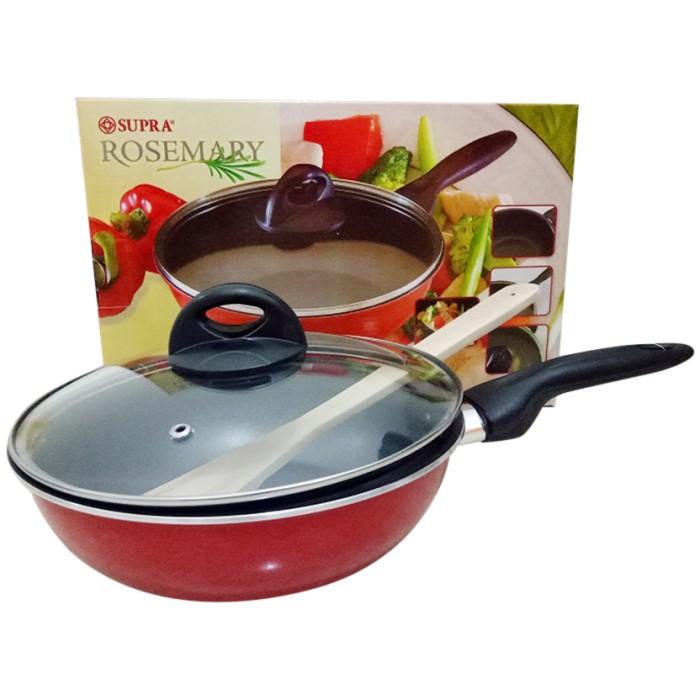 Supra Wajan Anti Lengket Tutup Kaca 22 Cm