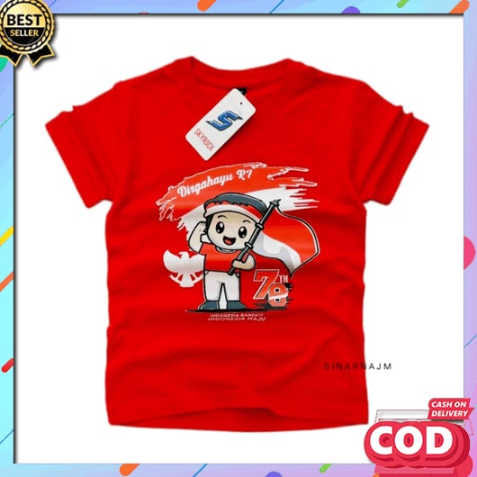 Kaos Kemerdekaan Import Dewasa Seragam Keluarga Kaos Pria Tujuh Belasan Agustus Laki Wanita Hut Ri 7