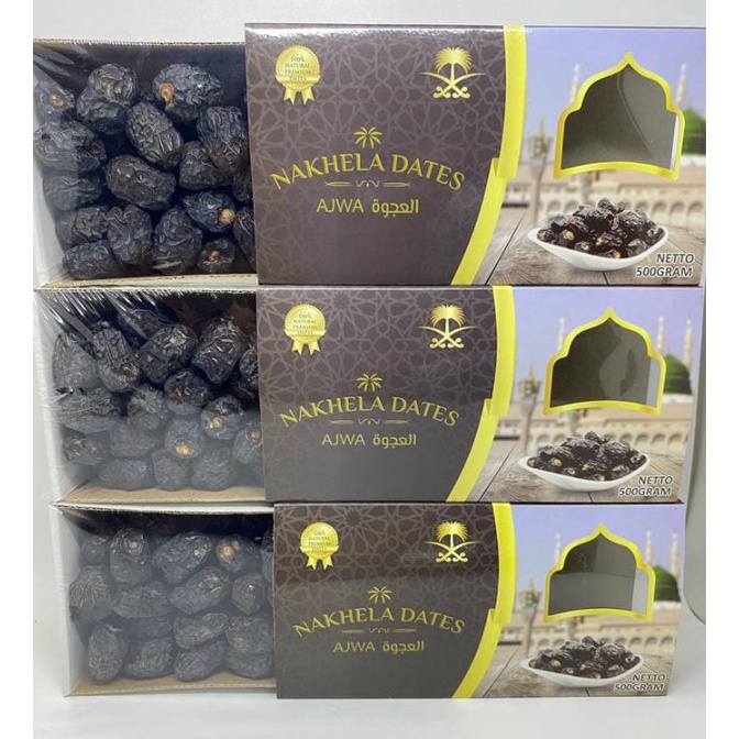

Produk Terkini.. 500gr Kurma Ajwa Madinah / Kurma Nabi Kemasan Eksklusif Nakhela Dates 7CP