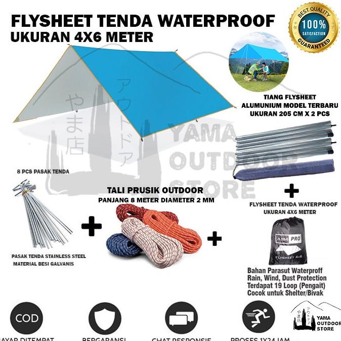 Flyseet tenda 4x6 6x4 meter - Flysheet tenda 4x6 Meter 19 Loop UL