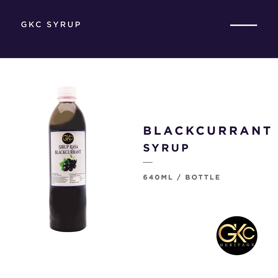 

✨SHOPEE MALL✨ Sirup Blackcurrant / Blackcurrent Syrup Minuman GKC Heritage 640 ml (Import Quality) grosir