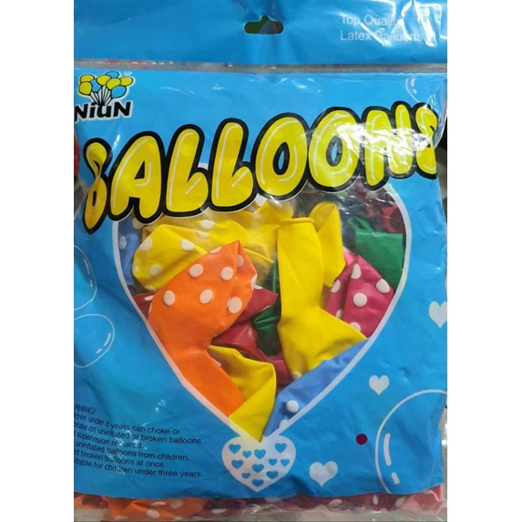 BALON POLKADOT isi 100pcs (MAINAN BALON UDARA PESTA ULANGTAHUN)