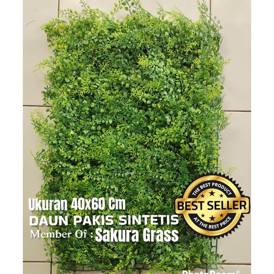TANAMAN SINTETIS PAKIS - DAUN RAMBAT PAKIS - DEKORASI RUANGAN VERTICAL GARDEN